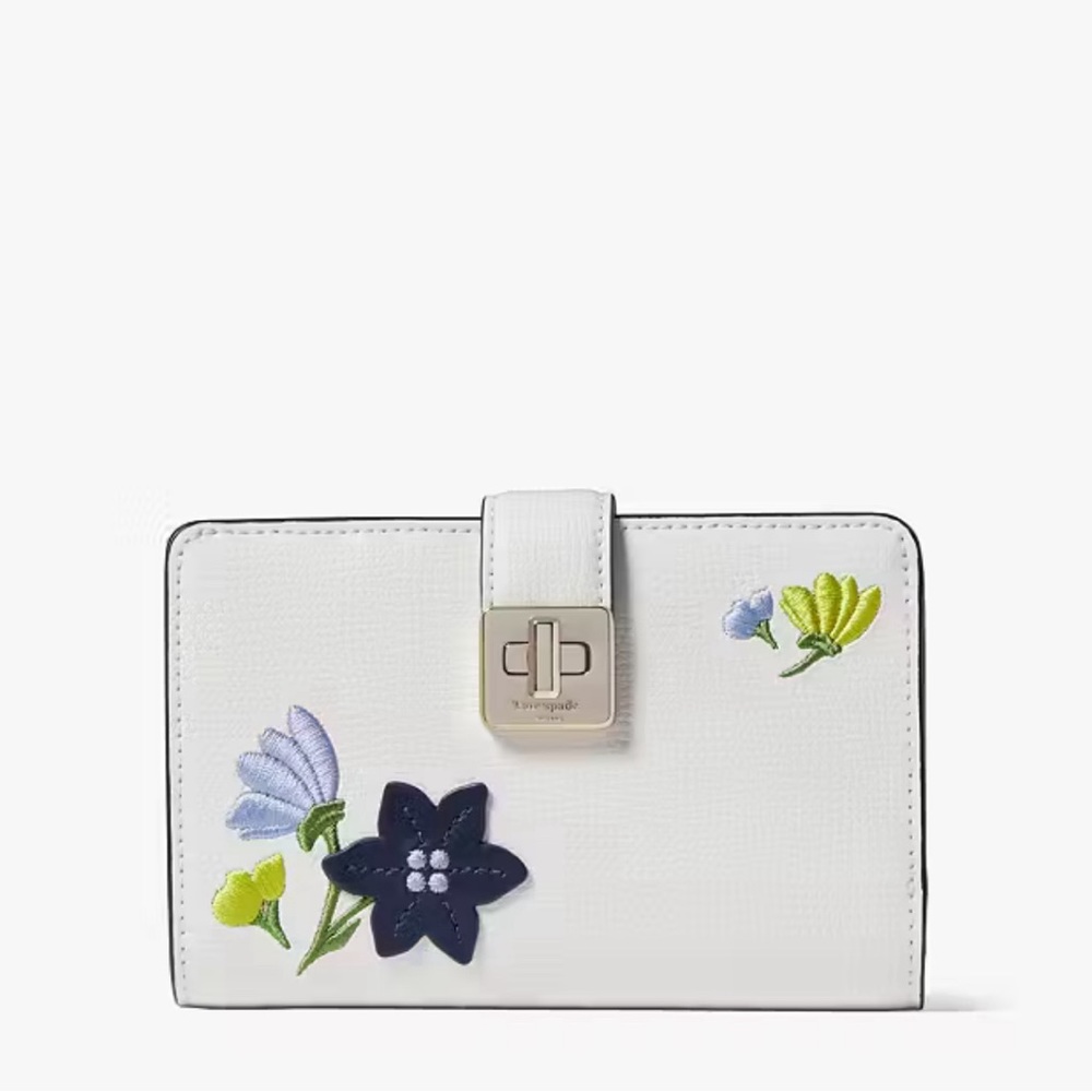 Kate Spade Phoebe floral appliqué medium wallet